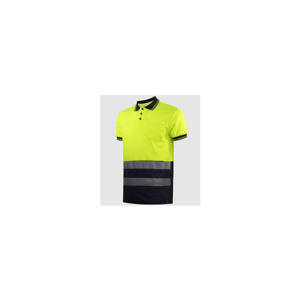 Polo de AV, bicolor, faixas segmentadas, m/ curta. - Farprotec ...