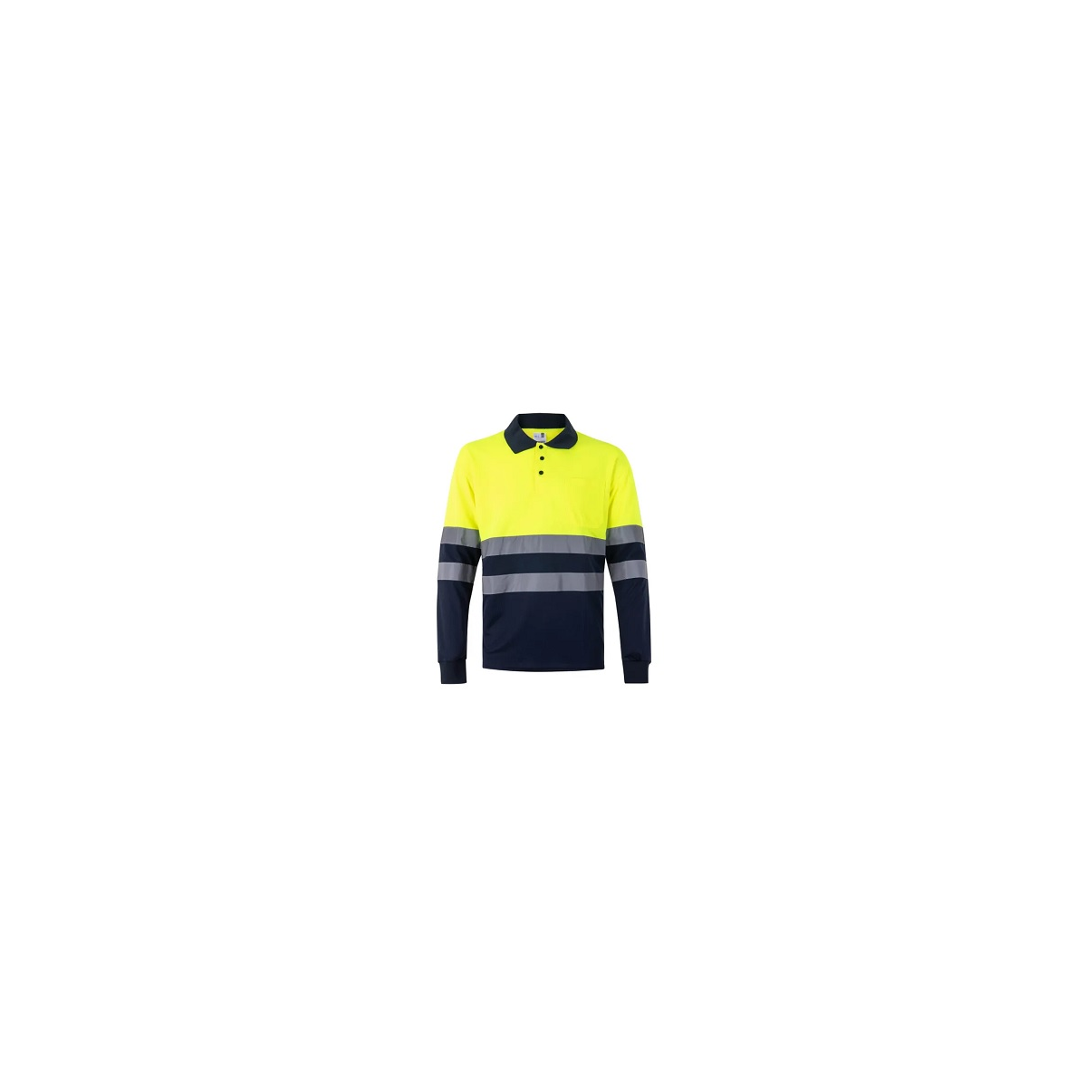 Polo AV, bicolor, m/comprida. 100% poliÃ©ster. 140 g/m2. - Farprotec ...