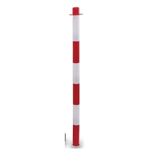 Coluna em PVC em branco/vermelho altura 90 cm