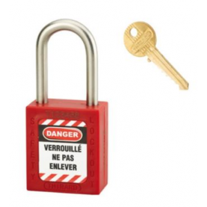 Cadeado Thirard, em Abs, 38mm, Diâmetro: 4,76mm.