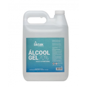 Alcool gel com 70% vol. Embalagem 5Lts.