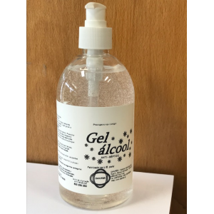 Gel alcool, embalagem de 500ml.