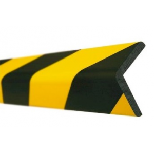 Perfil angular Amarelo/Preto em poliuretano,dim:35x45x1000mm