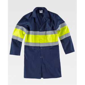 Bata bicolor, com encaixes AV, 65% poli e 35% alg. 200 g/m2.