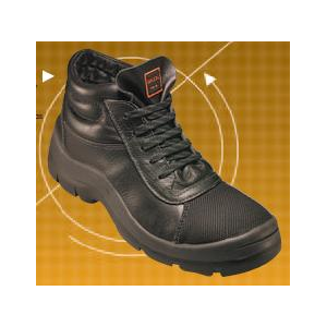 Bota BAC RUN 766, cor preto, em pele flor hidrofugada S3.