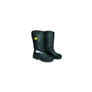 Bota de Bombeiro FIRELEATHER em couro cor preto