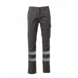 Calça Power Stretch Reflex, com faixas refletoras.