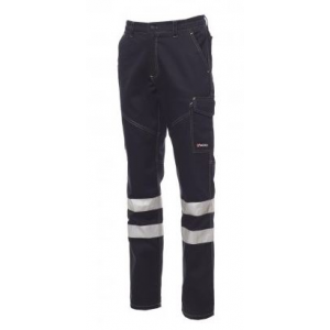 Calça Worker Reflex, com faixas, 100% algodão. 260g/m2.