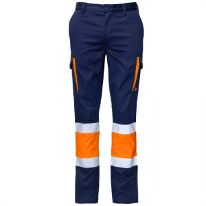 Calça Fénix de AV, bicolor, stretch,65% pol/33% alg/2% elast