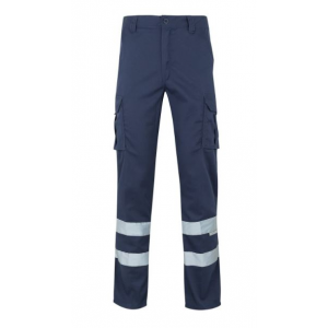 Calça stretch, com faixas, multibolsos. 240 g/m2.