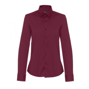 Camisa de senhora em popelina, 68% alg, 28% poliam, 4% elast