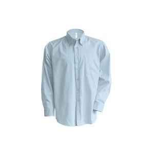 Camisa m/ comprida em Oxford, 70% alg./30% poli. 135g/m2.