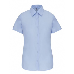 Camisa de senhora, manga curta. Tecido Oxford.