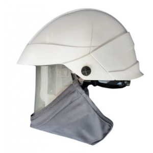 Capacete Catu para TET, viseira integrada.
