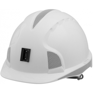 Capacete EVO3 JSP para Mineiros com reflectores, cor branco