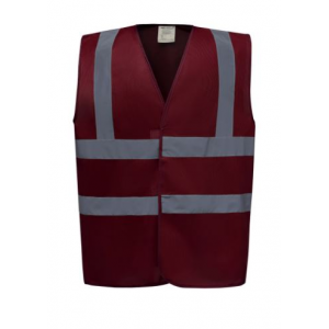 Colete em poliéster com faixas refletoras, 100% poliéster.