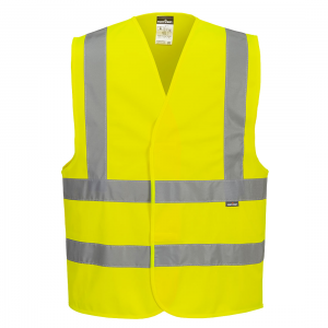 Colete de AV, 100% Poliéster, malha-urdidura. 125g
