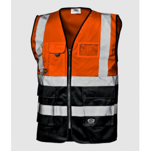Colete Grifone em AV, bicolor, com fecho. 100% poliéster.