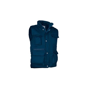 Colete Multibolsos Acolchoado e Forrado 65% poliés. 35% Alg.