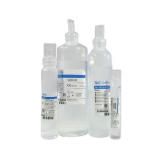 Soro fisiológico estéril, embalagem de 100ML.
