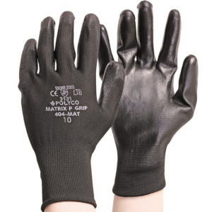 Luva nylon P GRIP POLYCO revest.poliuretano: cinza e negro