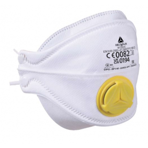Máscara descartável Delta Plus 1205V, FFP2 c/ válvula.CX 10u