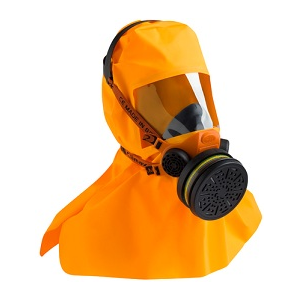 Mascara de evacuação com capuz incluido e filtro P3