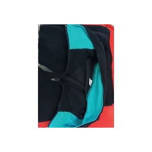 Polar 1/4 de fecho azul marinho com gola em contraste