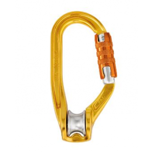 Mosquetão com polia incluida, Petzl RollClip Triact-Lock.