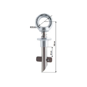 Ponto de ancoragem amovivel para vigas em Aço, Dim: 5/43mm