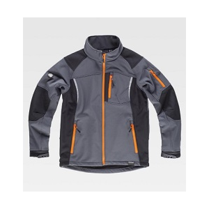 Casaco softshell bicolor, 96% Poliéster 4% Elastano, 330g/m2