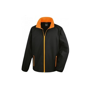 Casaco softshell 100%, interior em micropolar, 280 g/m2.