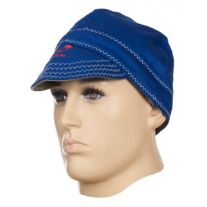 Boné de soldadura Fire Fox em algodão azul ignífugo. Cx 5un.