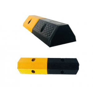Delimitador de estacionamento amarelo/preto, 485x150x88mm.