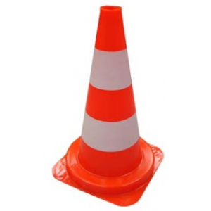 Cone Sinalização PVC aborrachado Reflectorizado 75cm.(pesado