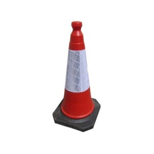 Cone 46 cms pesado c/manga reflectora certificado p/EN 13422