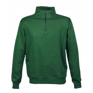 Sweat-shirt cardada, com 1/2 fecho, 60% alg/ 40% pol. 280gr.