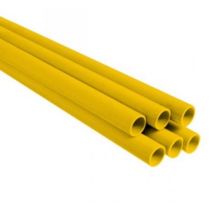 Tubo de proteção amarelo para espia de poste, com 3 metros.