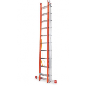 Escada mista, 3 lanços (ult. isolado). 3 x 10 degraus.