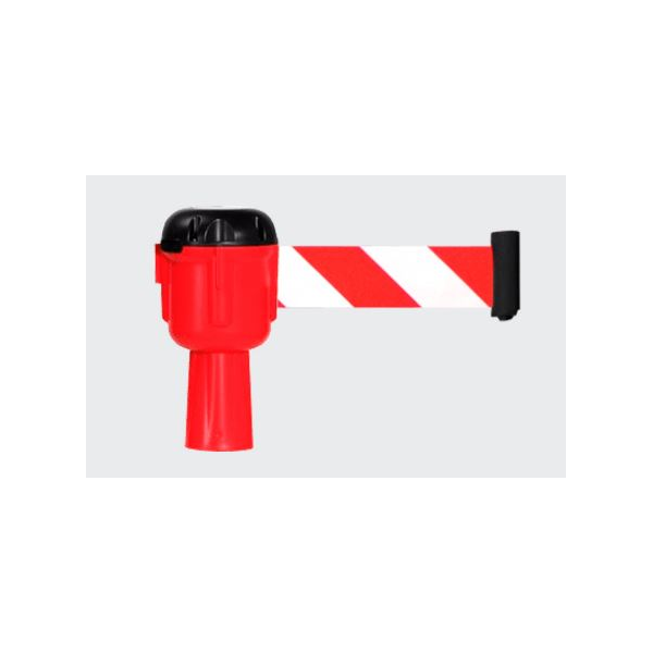 Cinta extensível até 10M, Verm/Branco, para colocar em cone.