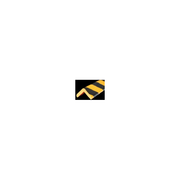 Perfil angular Amarelo/Preto em poliuretano,dim:60x46x1000mm