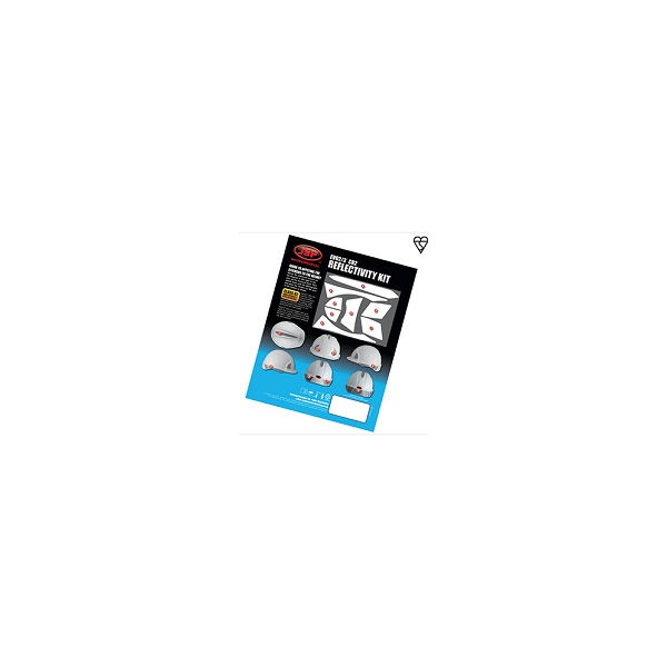 Pack de 10 autocolantes reflectores prateados p/ capacetes