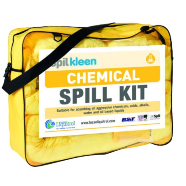 Kit antiderrame para quimicos, cap. 70 litros.