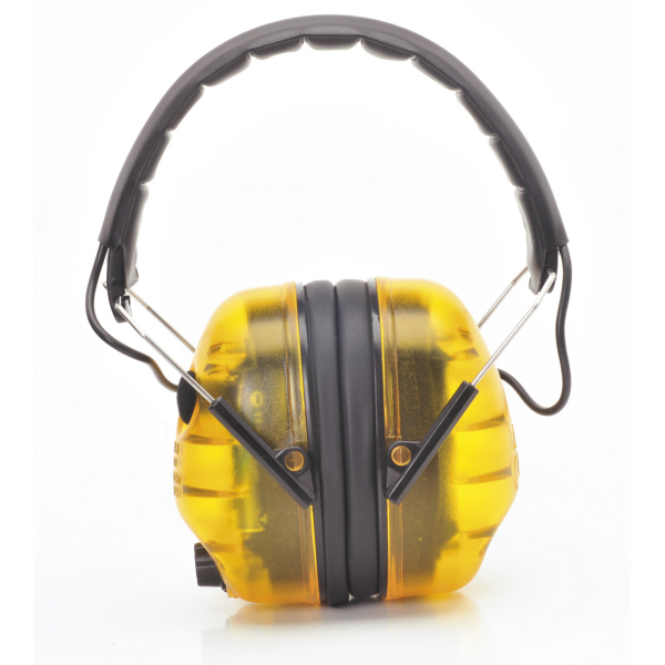 Protector auricular eletronico com ajuste de volume