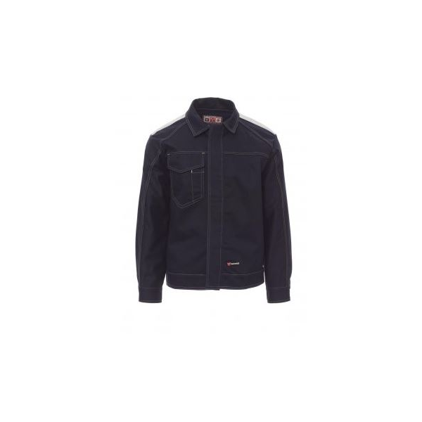 Blusão de trabalho, aperto por botões, 100% alg. 350 g/m2.