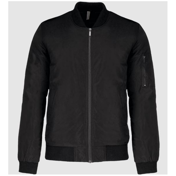 Blusão estilo bomber, acolchoado. 100% poliéster. 300 g/m².