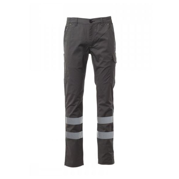 Calça Power Stretch Reflex, com faixas refletoras.