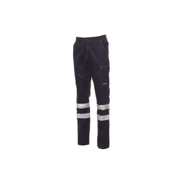 Calça Worker Reflex, com faixas, 100% algodão. 260g/m2.