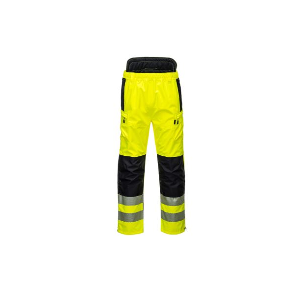 Calça bicolor de AV,impermeável. Em poliéster revestido a PU