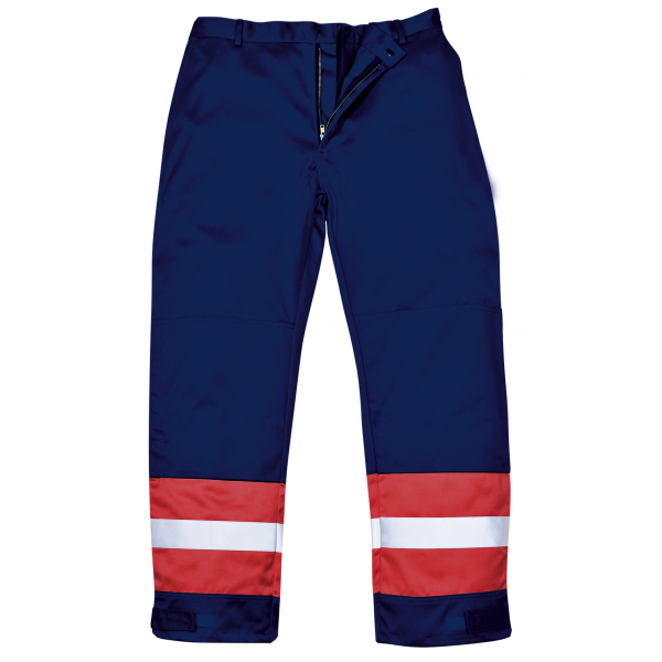 Calça bicolor Azul Marinho ignifuga e anti-estatica Alta Vis